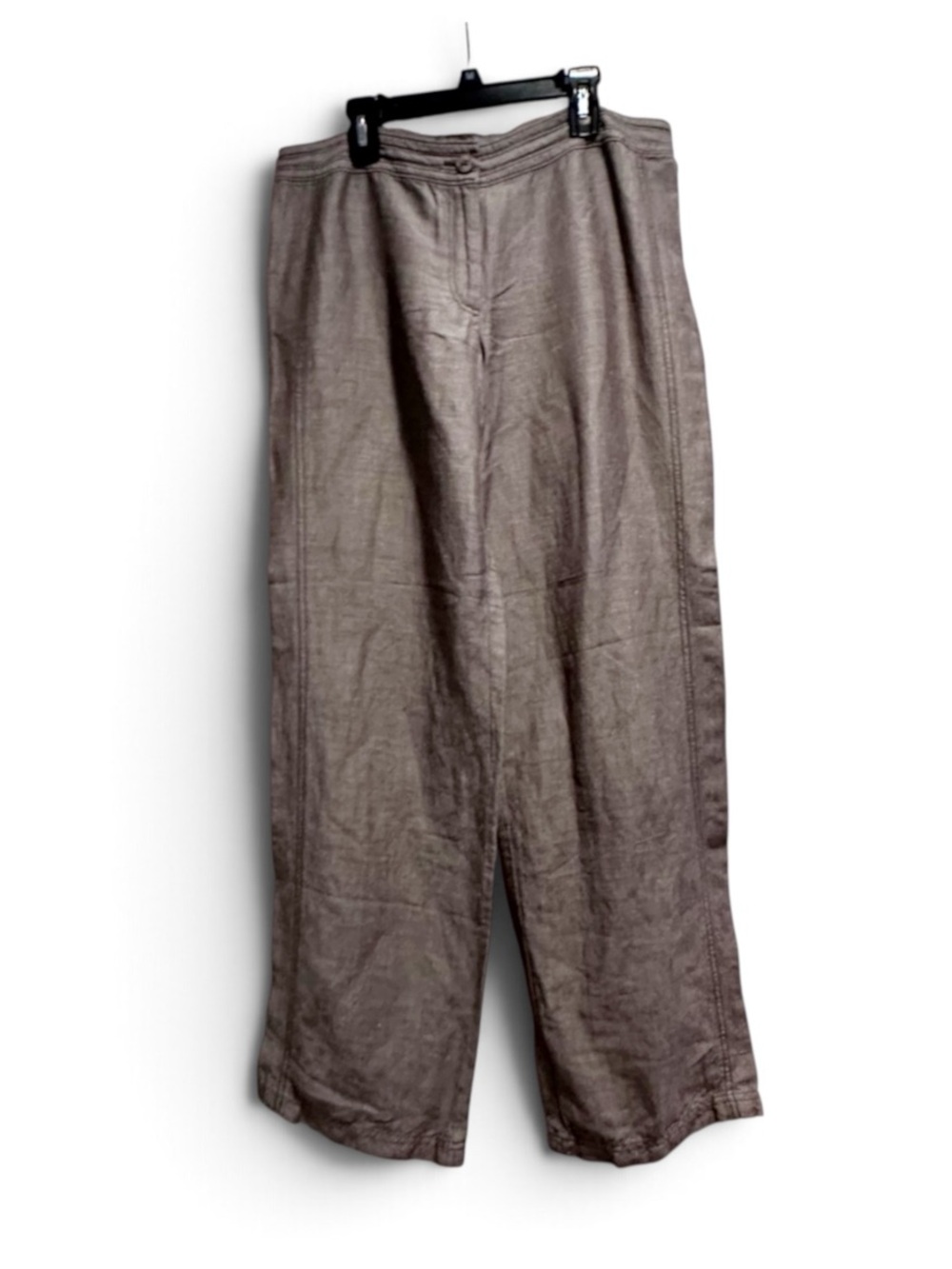 Cinq a Sept Wide Leg Linen Blend  Pants Brown Neutral XS Lose Fit Pull On